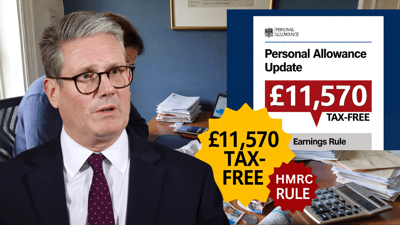 HMRC Confirms Tax‑Free Personal Allowance Cut to £11,570 Under Earnings Rule
