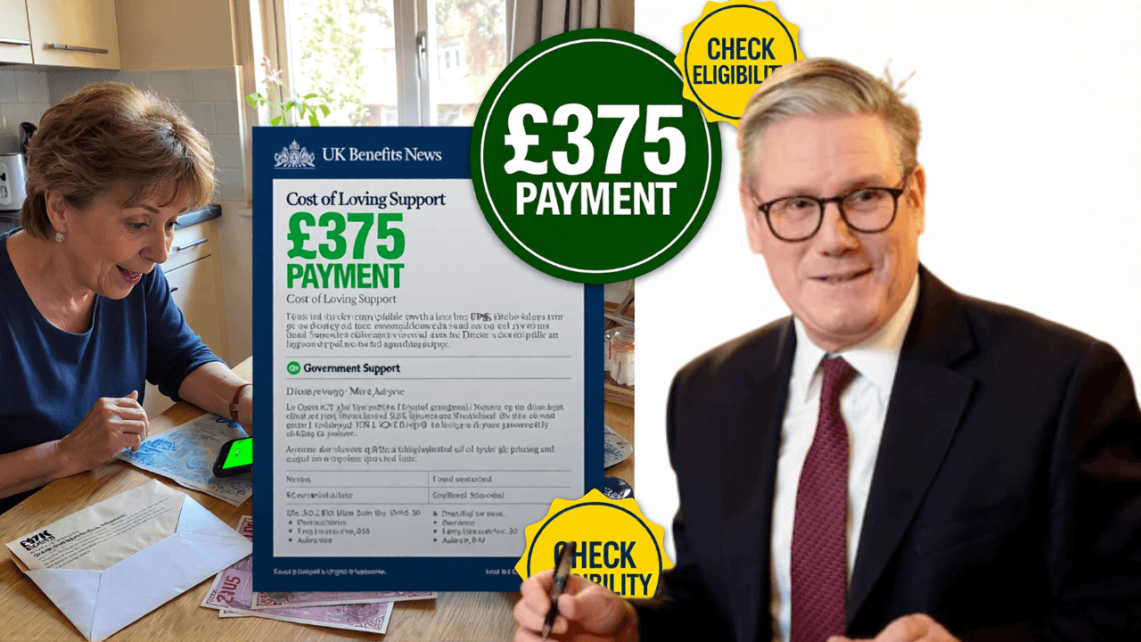 UK Govt Confirms £375 Cost of Living Payment – Eligibility, Dates and How to Claim